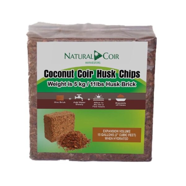 5kg / 55lbs Coco Husk Chips  (Washed)